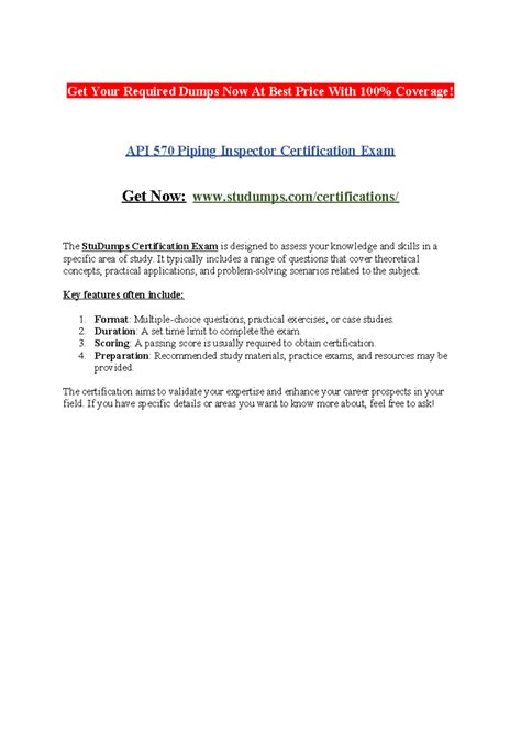 API 570 Piping Inspector Certification Exam It Typically Includes A