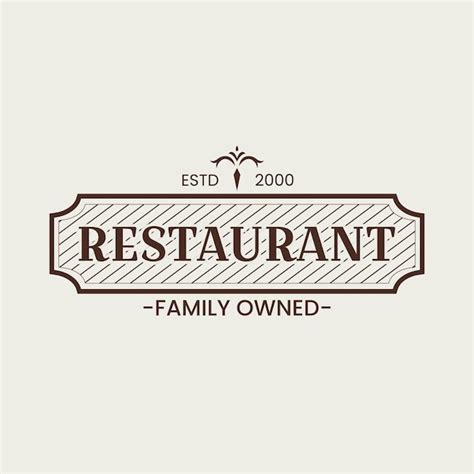 Logotipo De Restaurante Retro Vector Premium