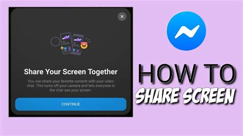 How To Share Screen In Facebook Messenger Messenger Share Screen