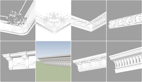 6588 Free Sketchup Decorative Plaster Models Download