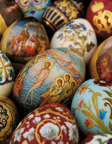 A Collection Of Painted Porcelain Easter Eggs By The Imperial Porcelain