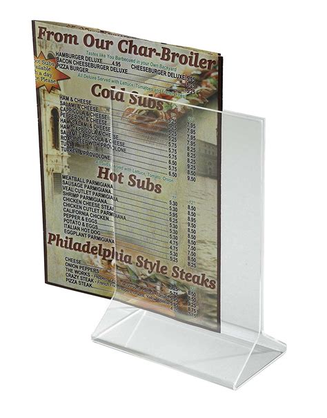 Acrylic Table Tent Menu/Card Holders - 4" x 6" - Walmart.com