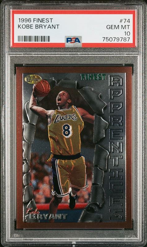 Topps Finest Kobe Bryant Rookie Card Psa Gem Mint Ebay