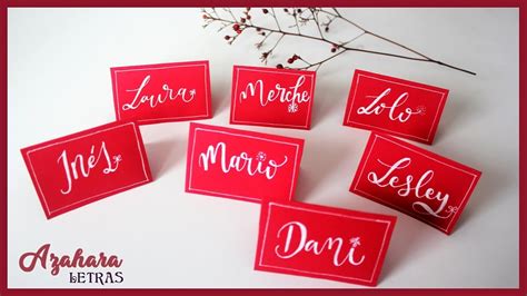 Lettering Para Tarjetas De Mesa Con Nombres Youtube