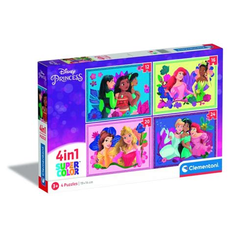 Clementoni Disney Princess 4 In 1 Puzzel 12 16 20 24 Stukjes