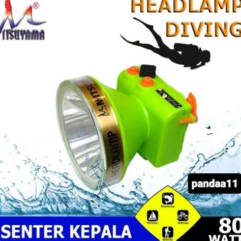 Jual Senter Kepala Selam Mitsuyama Ms Cahaya Putih Shopee Indonesia