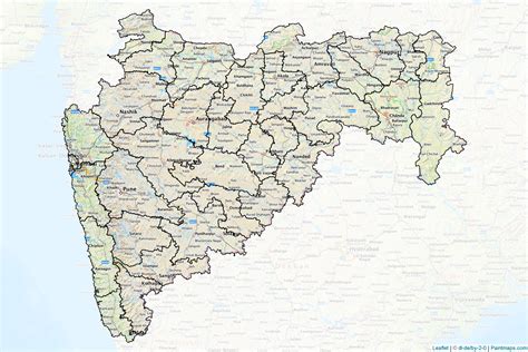 Make Printable Maharashtra Maps With Border Masking Cropping Using