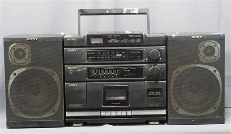 Sony Cfd 454 Am Fm Cassette Cd Player Detachable Speaker Boombox Ebay