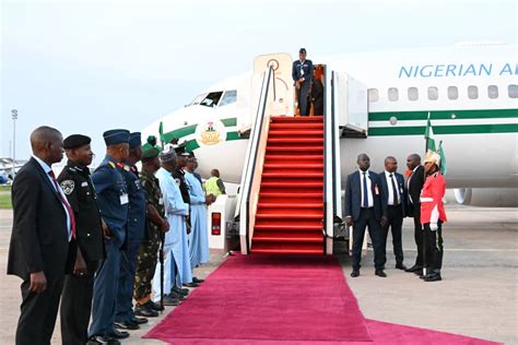 Breaking President Tinubu Returns After Private Visit To France