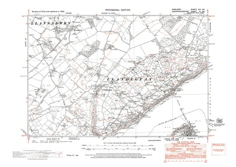 Llandegfan, Llansadwrn, old map Anglesey 1949: 19NE – Old Map Downloads