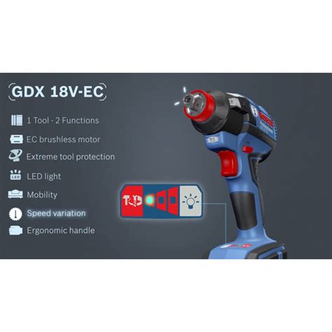 Bosch Gdx V Ec Cordless Impact Driver Wrench Professional V