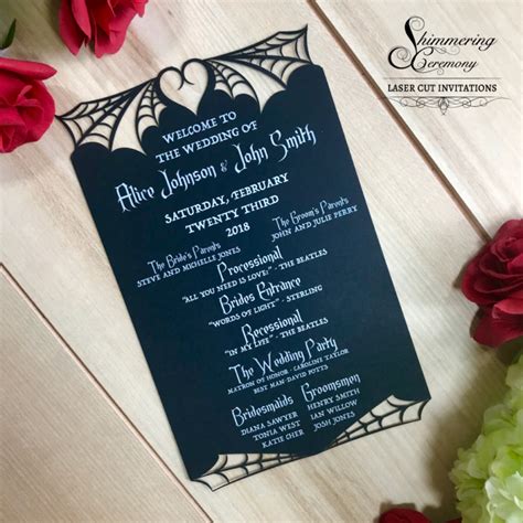 Beauty And The Beast Inspired Menu Program Shimmering Ceremony