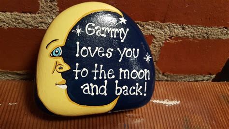 Love You To The Moon And Back Painted Rock Artist Anita Schmidt