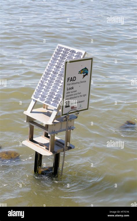 Fish Attracting Device (FAD), Hudson River Park, NYC, USA Stock Photo ...