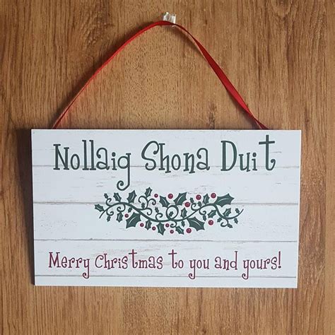 Irish Merry Christmas Sign Decoration Christmas Gift | Etsy