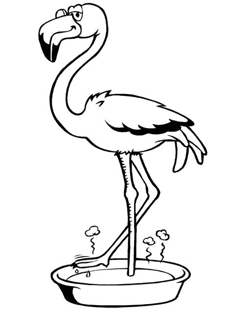 Pink Flamingo Coloring Pages Coloring Home