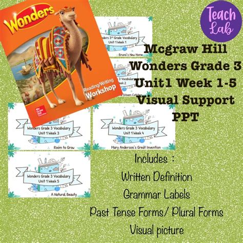 Enhance Ela And Esl Engagement With Mcgraw Hill Wonders Grade 3 Unit 1 Words