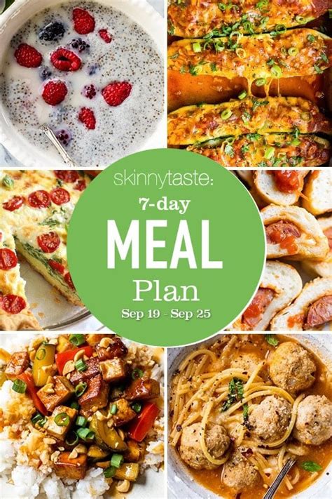 7 Day Healthy Meal Plan (Sept 19-25) - Skinnytaste