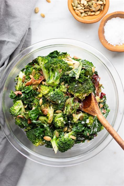 Broccoli Kale Crunch Salad Our Balanced Bowl