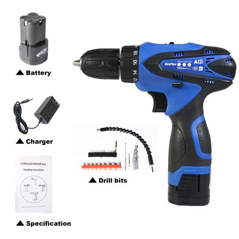 CORDLESS DRILL16.8V ELECTRIC Drill BATTERY POWER STILL WITH BITS Drill ...