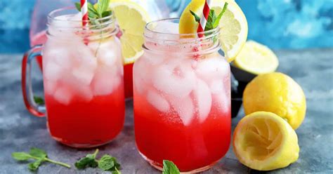 Sparkling Raspberry Lemonade Recipe With Honey And Mint Foodal