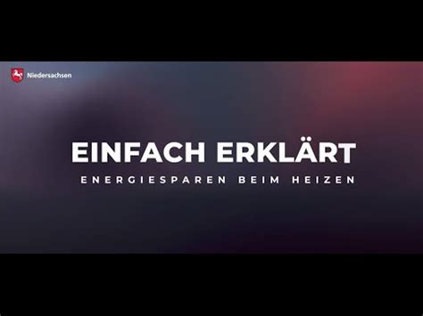 Einfach Erklärt Energie sparen beim Heizen YouTube