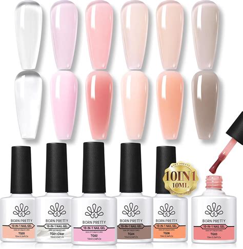 BORN PRETTY In Builder Nail Gel Colors Nude Pink Builder Gel For Nails Clear White Hard