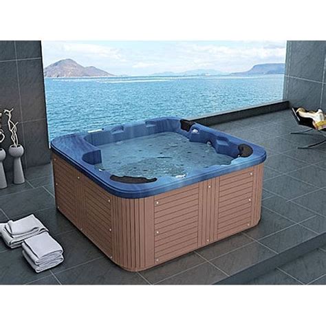 Jacuzzi Dextérieur Spa 6 Places Acrylique Haute Qualité Bleu