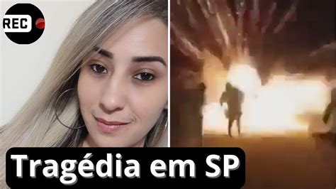 Mulher morre após rojão explodir em seu corpo durante queima de fogos