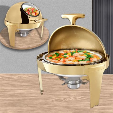L Chafing Dish Stainless Steel Hot Pot Catering Equipment Warm Up Buffet Set For Wedding