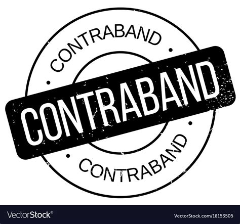 Contraband Rubber Stamp Royalty Free Vector Image