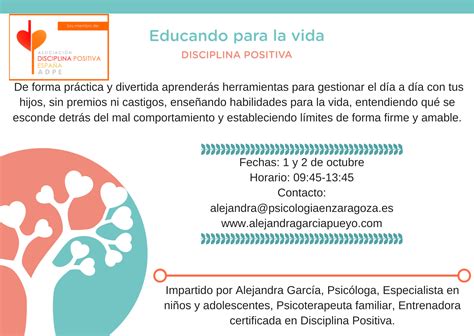 ZARAGOZA Taller De Disciplina Positiva Educando Para La Vida