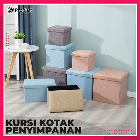 jual kursi kotak penyimpanan barang lipat foldable chair storage box