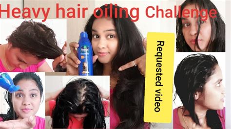 Heavy Hair Oiling Challenge 175 Ml Parachute Oil Challenge Priyusworldvlogs Youtube