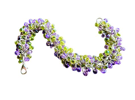 How To Make A Seed Bead And Jump Ring Bracelet With Spring Colours