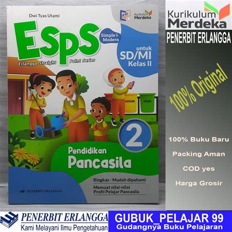 Jual ESPS Pendidikan Pancasila Kelas 2 SD MI Erlangga Kurikulum Merdeka