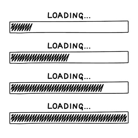 Esboço da barra de carregamento Ícone de linha de velocidade no estilo