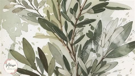 Vintage Olive Tree Branch Sketch Set of 3 Printable Wall Art, High ...