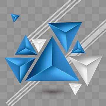 Three Dimensional Shape Png Image Blue Triangle Geometric Shape Three