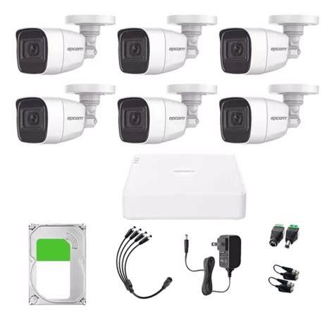 Epcom Kit Camaras De Seguridad De Video Vigilancia Metalicas Con