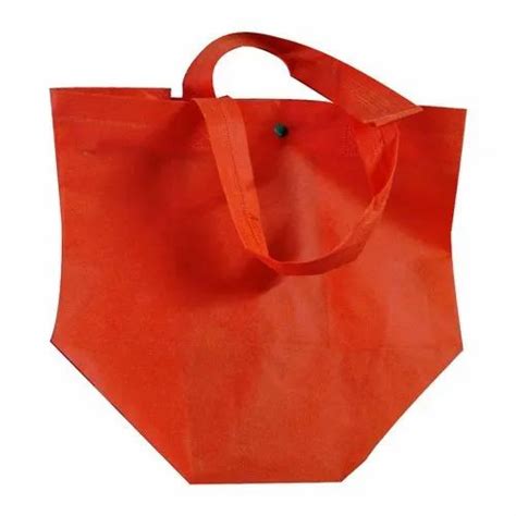 Handle Type Loop Handle Orange Plain Non Woven Bag For Shopping At Rs