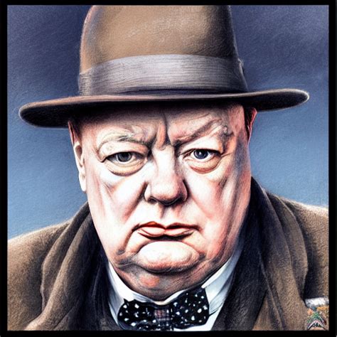 Krea Ai Highly Detailed Portrait Winston Churchill In Gt