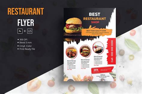 Restaurant menu template, Food Menu Flyer Template | Printable Digital Restaurant flyer ...