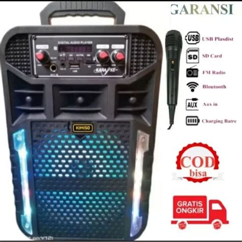 Jual SPEAKER BLUETOOTH FLECO F8606 GRATIS MIC KARAOKE SALON AKTIF