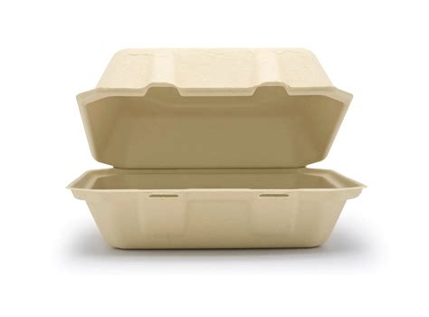 Tellus 8 X 8 Compostable Clamshell 1 Compartment No PFAS Added