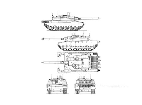 Amx 56 Leclerc 2d Drawing Blueprints