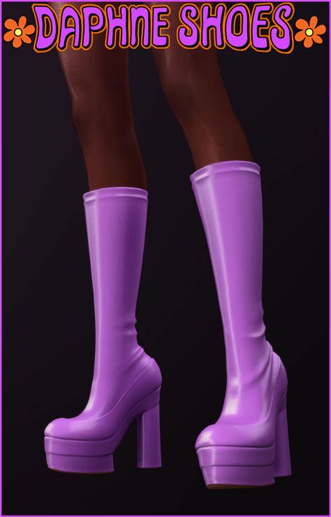 Daphne Boots And Accessory Tread Simmeraddiction83 Sims 4 Mm Cc