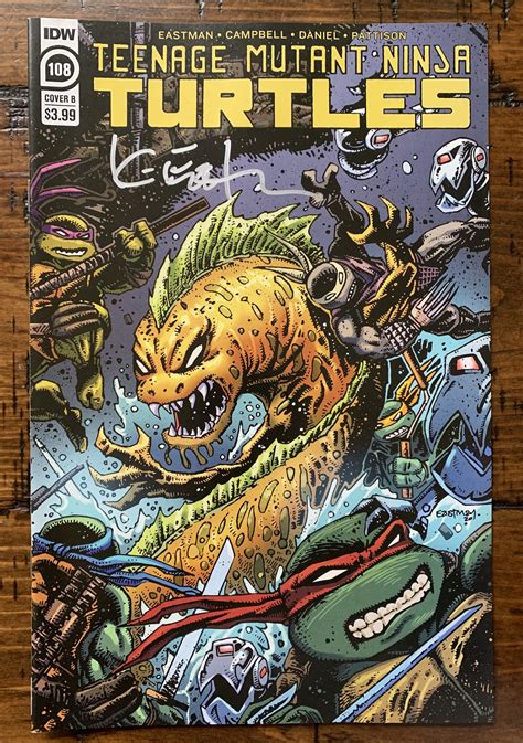 Tmnt Issue 104 Eastman Cover B Variant Signed Kevin Eastman Studios