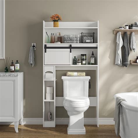 Furniouse Over The Toilet Storage Cabinet Tier Toilet Organizer Rack