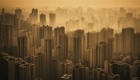 Modern skyscrapers illuminate the crowded city skyline at dusk ...